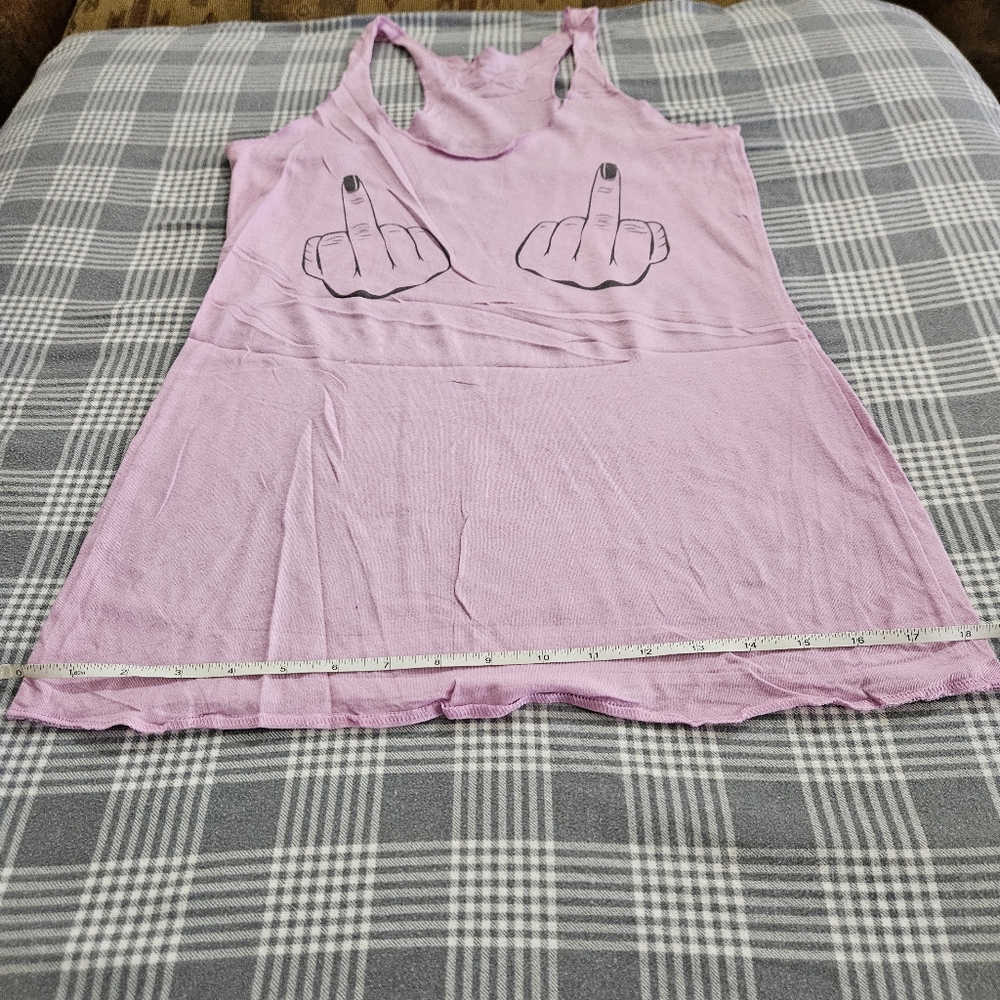Middle finger Racerback Tank - Picture 3 of 4